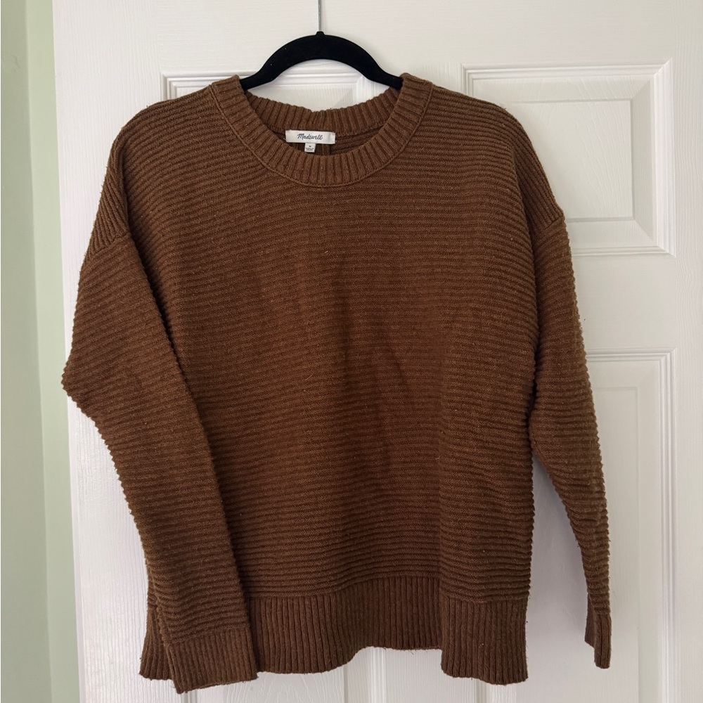 Madewell Brown Ribbed Sweater